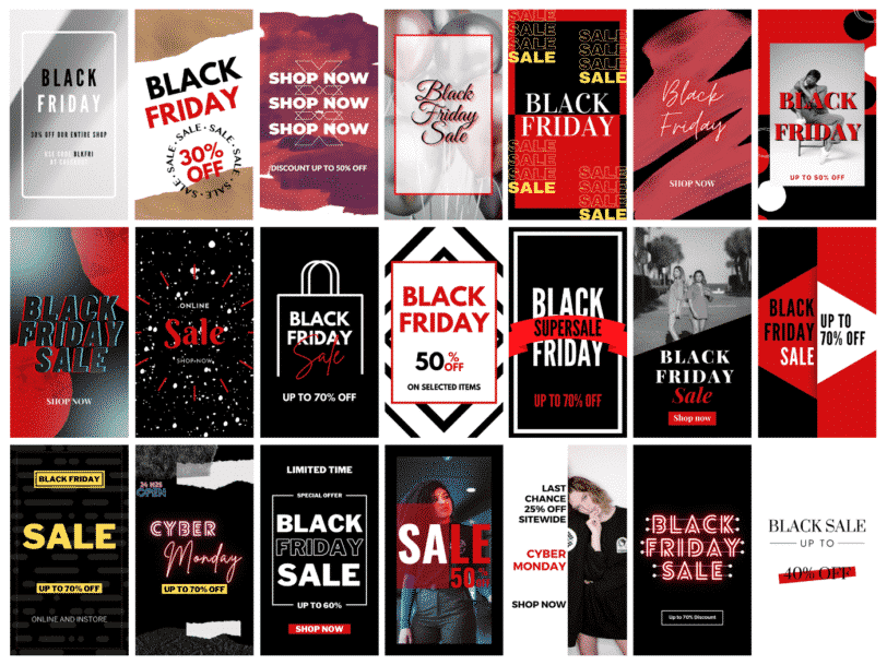 50 Promotional Black Friday Stories Socialmediacontent.co